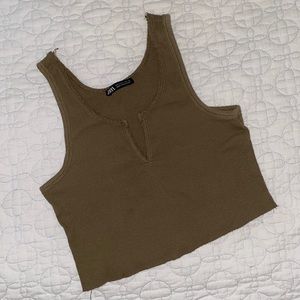 Zara Notch Neck Crop Top